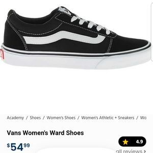 Women's black old skool Van's sz 7